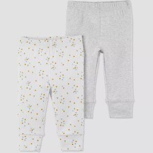 Carter's Just One You®️ Baby 2pk Pants Set - Beige (Newborn Size)